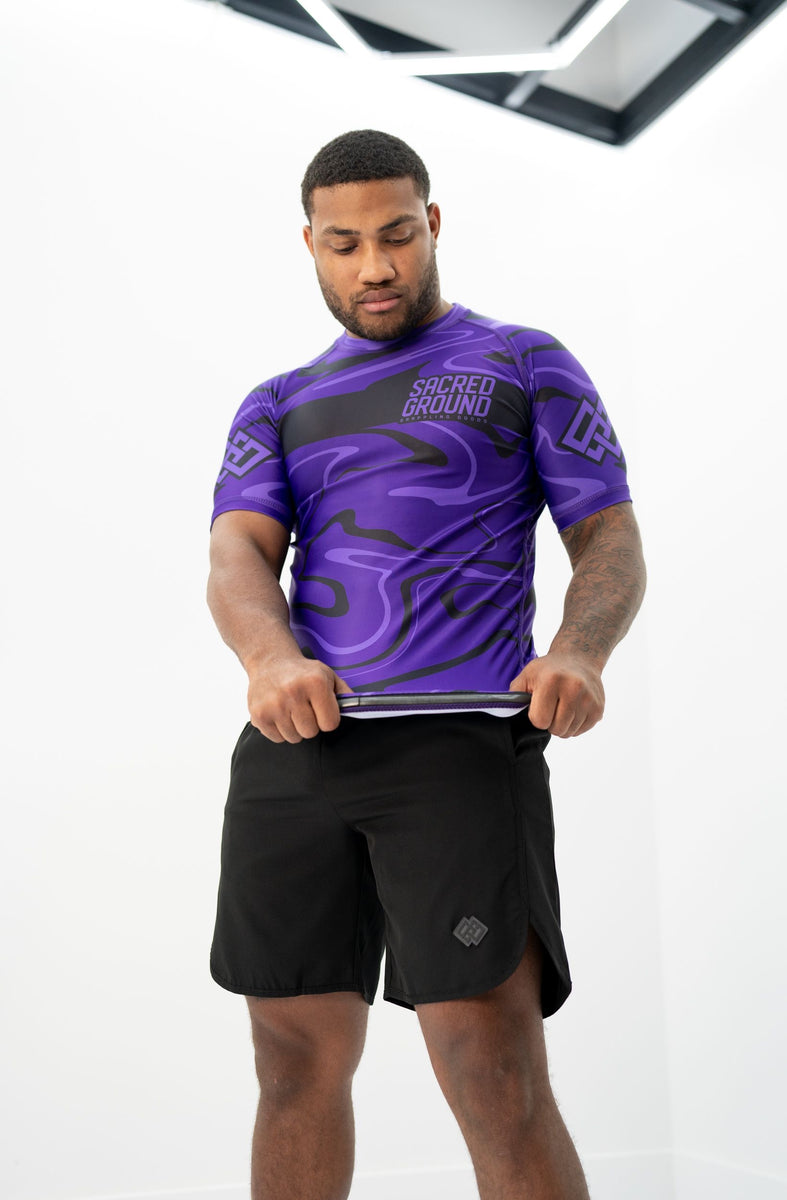 Ranked Rashguard Purple Sacred Ground Grappling Goods