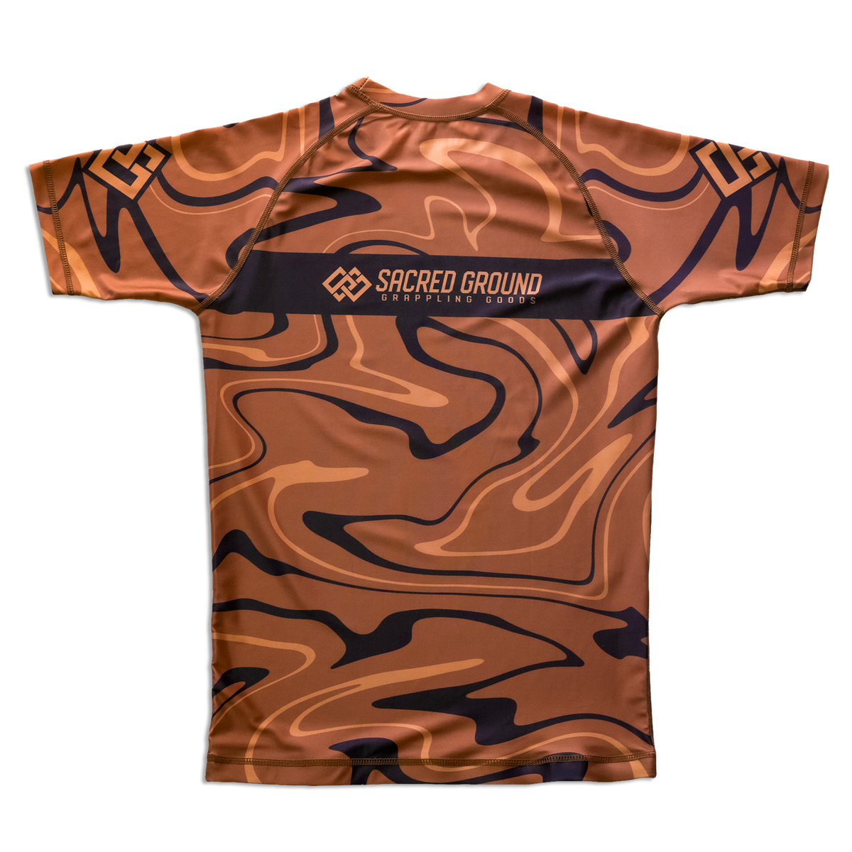 Ranked Rashguard Brown Sacred Ground Grappling Goods