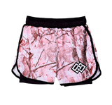 Women's Pink Tree Camo Nogi Shorts - PREORDER